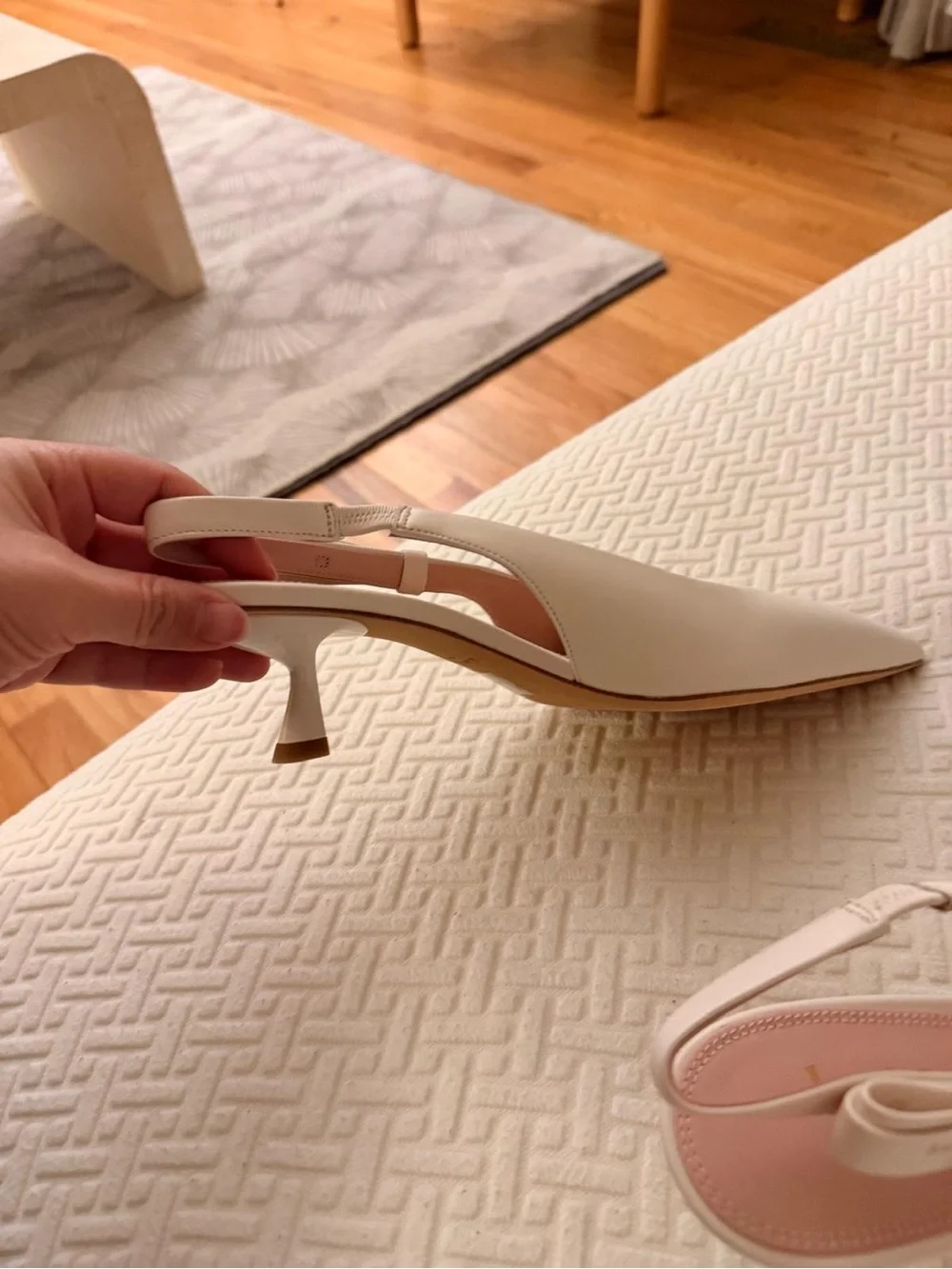 kate spade Cream Pointed Slingback Mules